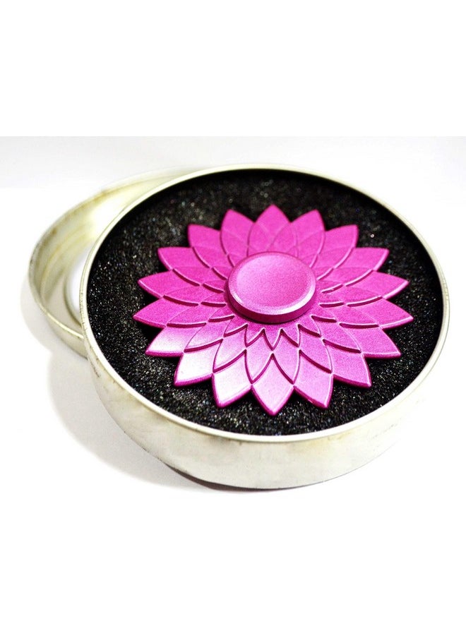 Premsons - Premsons® Hand Spinner Desk Toy - High Speed Smooth Finger Spin Sensory Fidget Stress Relief Game Play for Kids & Adults - Birthday Party Gift - Metal - (Purple Lotus) - Image 1