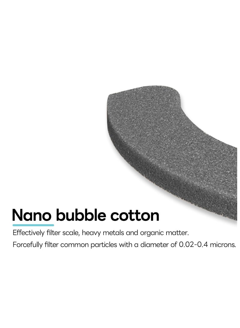 فلتر نافورة مياه القطط، عبوة 6 فلتر استبدال نافورة القطط، إسفنجة منحنية كربون نشط، فلتر قابل للاستبدال متوافق مع موزع مياه الحيوانات الأليفة سعة 3 لتر - Image 4