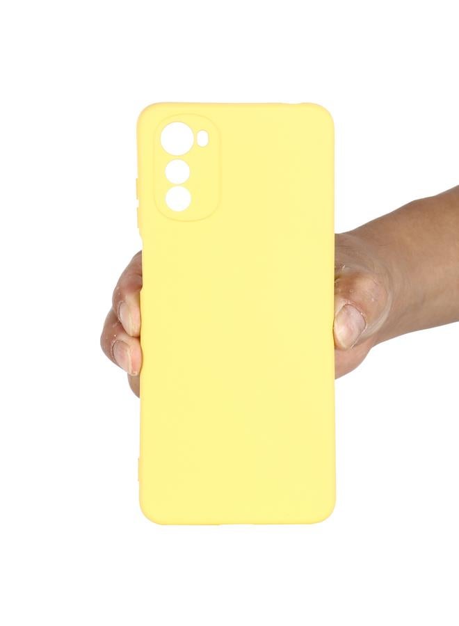 S-TOP Case For Motorola Moto E32 4G Pure Color Liquid Silicone Shockproof Phone Case - Image 4