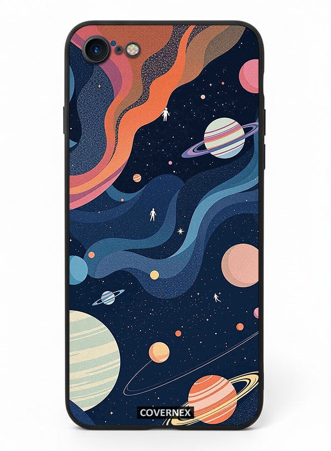 Covernex Apple iPhone SE 2020/2022 Protective Case Cover Printed Featuring Seep Space and Planet Art - Image 2
