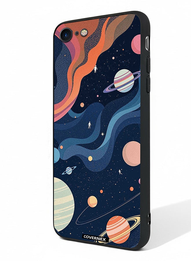 Covernex Apple iPhone SE 2020/2022 Protective Case Cover Printed Featuring Seep Space and Planet Art - Image 1