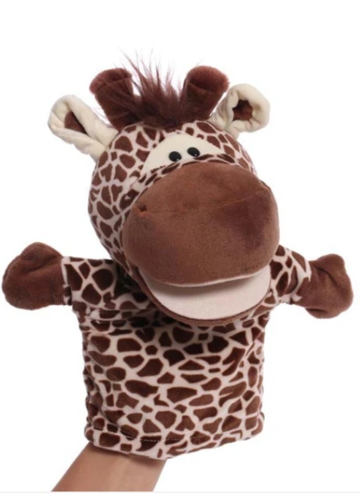 Vitacelli - Giraffe Hand Puppet Animal Hand Puppets 10 Inch Role Play Toy Dolls Storytelling Props So Dignified Play Plush Toy Educational Toy Gifts - Image 1