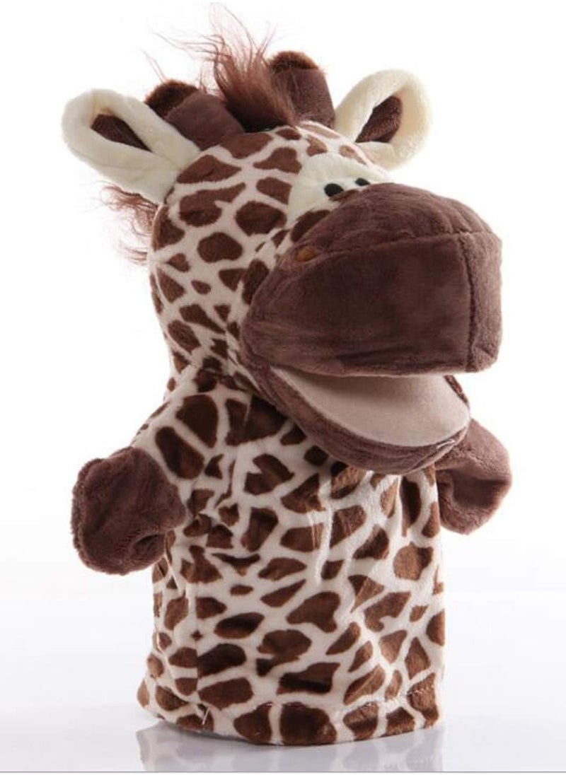 Vitacelli - Giraffe Hand Puppet Animal Hand Puppets 10 Inch Role Play Toy Dolls Storytelling Props So Dignified Play Plush Toy Educational Toy Gifts - Image 1