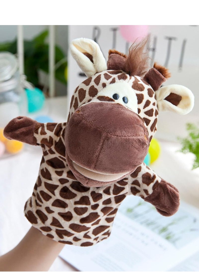 Vitacelli - Giraffe Hand Puppet Animal Hand Puppets 10 Inch Role Play Toy Dolls Storytelling Props So Dignified Play Plush Toy Educational Toy Gifts - Image 1
