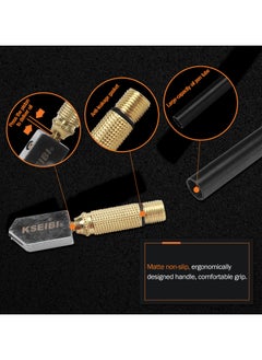 KSEIBI Oil Feed Glass Cutter, 180mm, Professional Glass Cutter, Reduces Friction and Improves the Quality of the Cut, Pencil Style Oil Feed Carbide Tip Glass Cutter for Mirror/Tiles/Mosaic.  - Image 5