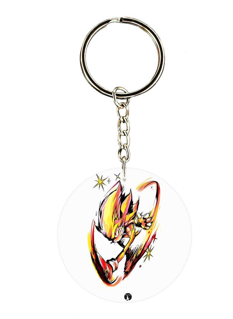 RKN Keychain Of The Video Game Sonic ( 2 Sides)