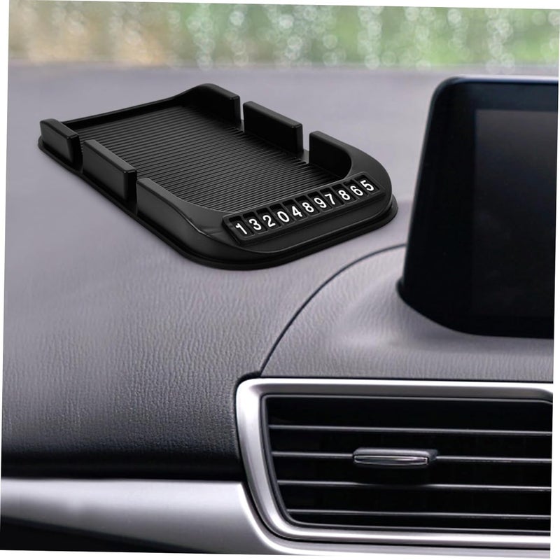 Non- Car Dashboard Phone Holder Mat Phone Pad Double Slot Design Sturdy Organizer for Keys and Sunglasses Practical Auto Accessory for Secure Placement - Image 4
