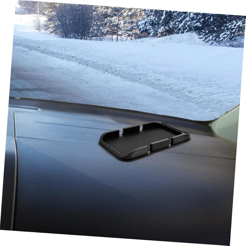 Non- Car Dashboard Phone Holder Mat Phone Pad Double Slot Design Sturdy Organizer for Keys and Sunglasses Practical Auto Accessory for Secure Placement - Image 5
