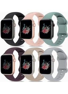 Sport Silicone Bands Compatible with Apple Watch Band 38mm 40mm 41mm 42mm 44mm 45mm 49mm, Strap for iWatch Series 9 8 SE 7 6 5 4 3 2 1 Ultra Women Men