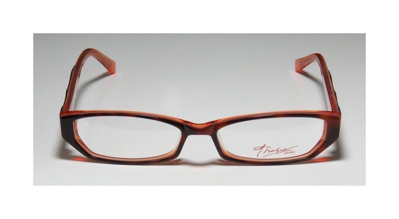 THALIA SODI Thalia Curiosa Womens/Ladies Rx-able Authentic Designer Full-rim Eyeglasses/Eyeglass Frame (51-15-135, Tortoise/Orange) - Image 3