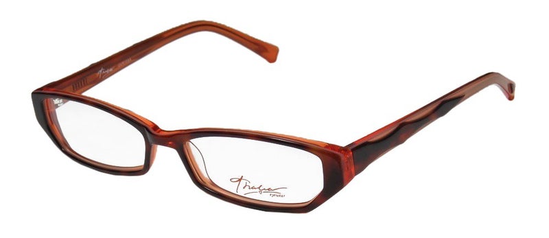THALIA SODI Thalia Curiosa Womens/Ladies Rx-able Authentic Designer Full-rim Eyeglasses/Eyeglass Frame (51-15-135, Tortoise/Orange) - Image 1