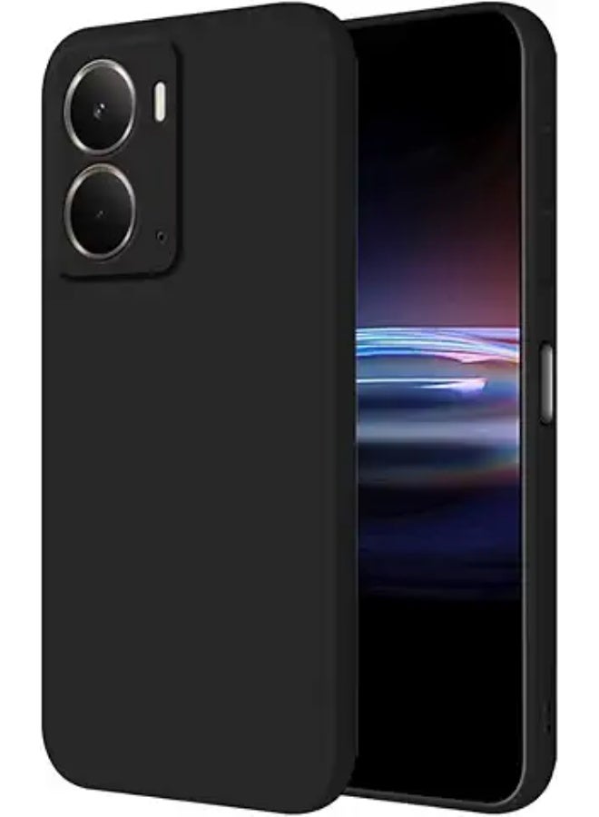 غطاء واقي لهاتف Realme P3، غلاف خلفي ناعم رفيع من TPU، غلاف سيليكون مرن متوافق مع Realme P3 - أسود
