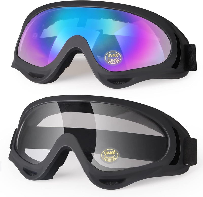 LMAVAG ATV Goggles - UV400 Anti-Fog Impact-Resistant Goggles for Kids and Adults (2 Pack) - Image 1