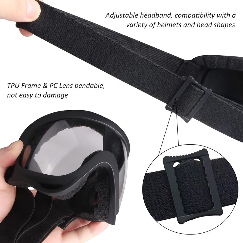 LMAVAG ATV Goggles - UV400 Anti-Fog Impact-Resistant Goggles for Kids and Adults (2 Pack) - Image 4
