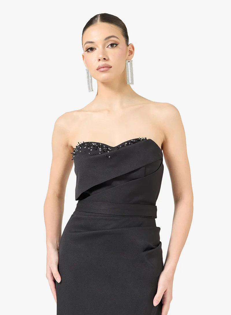 Namshi x  Off Shoulder Jewel Embellished Mermaid Gown for Women | Best Price UAE