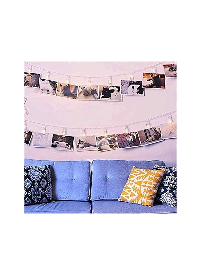 The Bros 40 LED Photo String Lights - Photo Clips Battery Powered Fairy Twinkle Lights, Wedding Party Home Decor Lights for Hanging Photos, Cards and Artwork Decoration Light for Bedroom  - Image 5