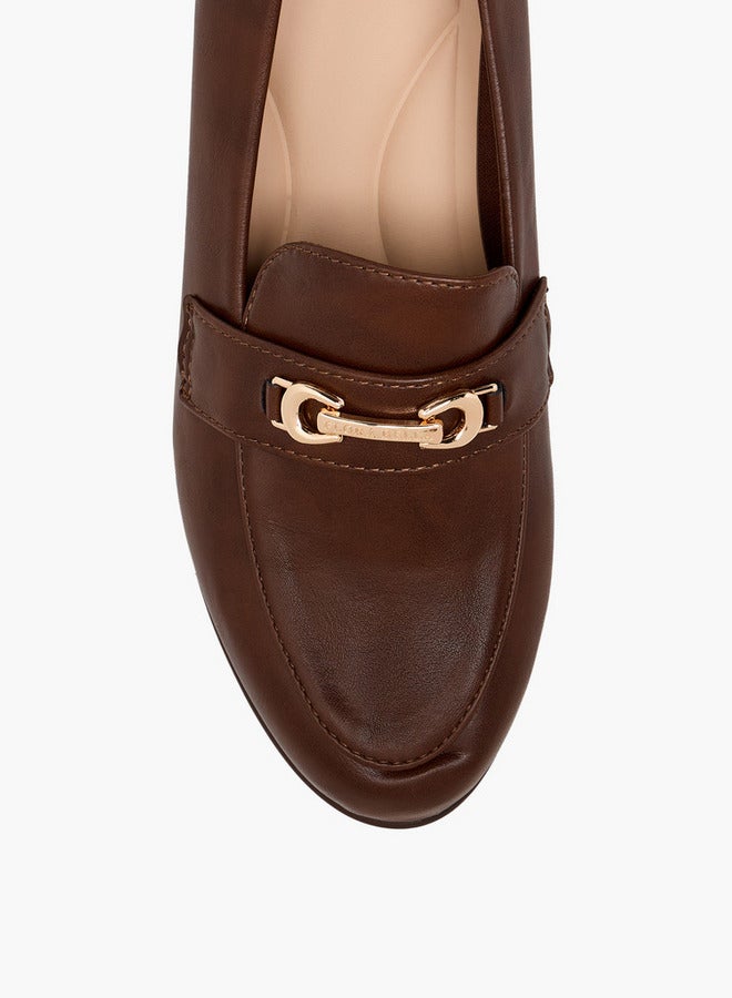 Flora Bella By Shoexpress Horsebit Accent Shoes with Block Heels - Image 4