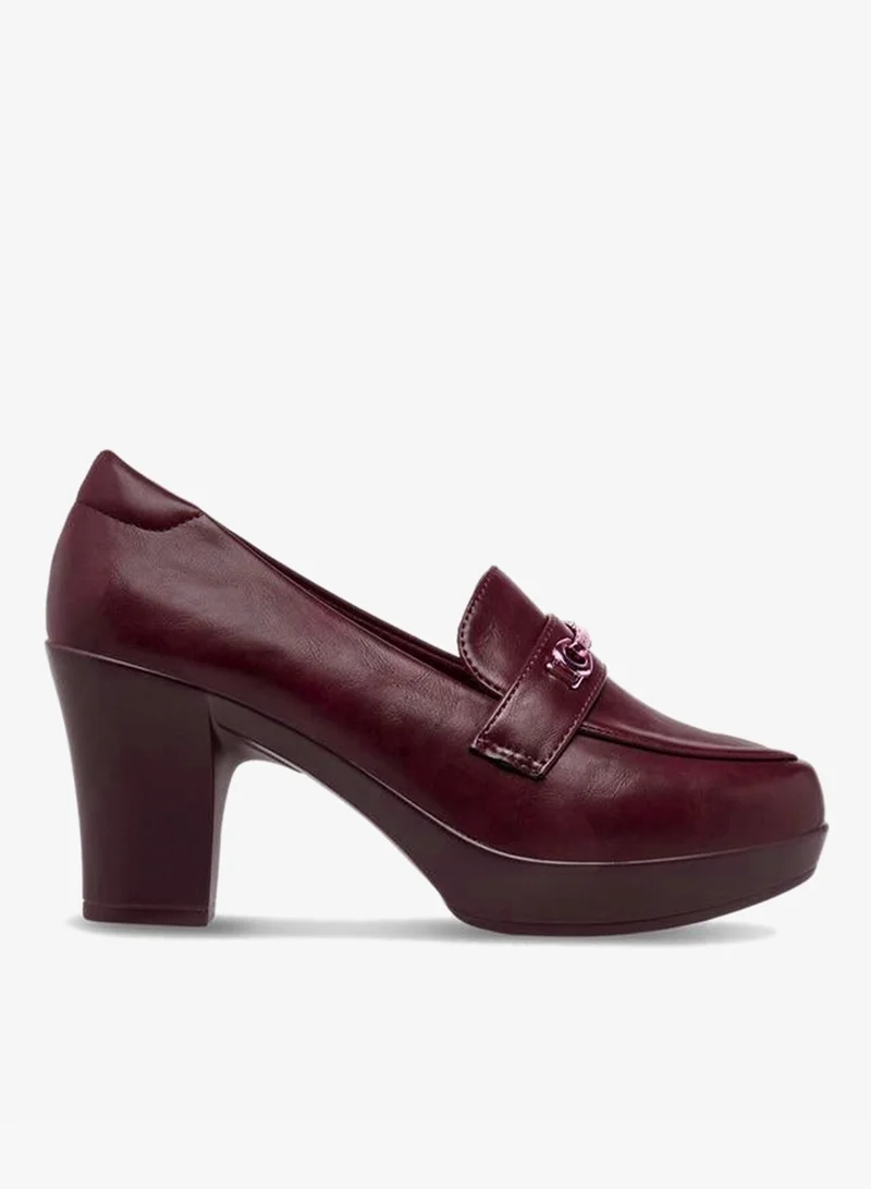 Flora Bella Horsebit Accent Shoes With Block Heels