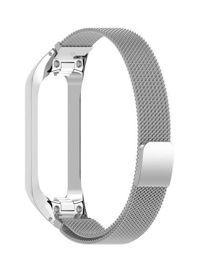 سوار بديل ميلانيز لساعة سامسونج جالاكسي فيت 2 SM-R220 فضي - Image 2