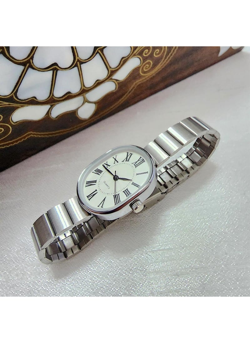 , Modern Design, Silver Color, Steel Strap, Roman Numerals, Oval Design, Women's Wristwatch - pzsku/Z53B560AC07F9DC4FAA65Z/45/_/1736957729/994606f3-2b42-4635-92a8-c72d32e9203c