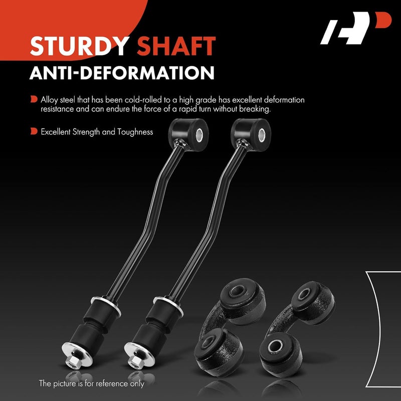 A-Premium Front and Rear Sway Bar Link Stabilizer Link Kit Compatible with Ford F150, Bronco 1989-1996, F250 1989, F350 1989-1997 4-PC Set - Image 4