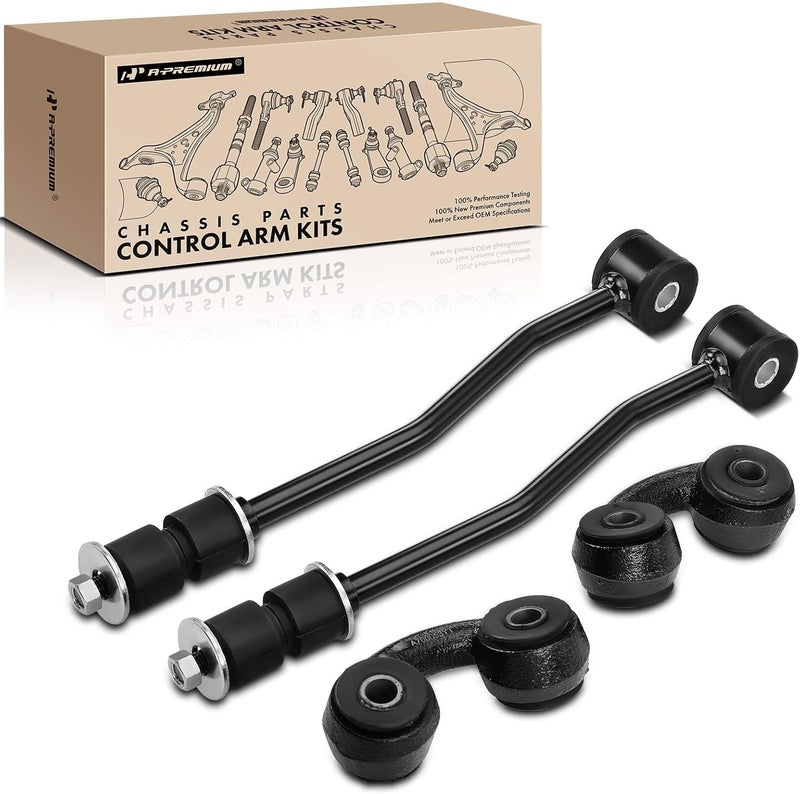 A-Premium Front and Rear Sway Bar Link Stabilizer Link Kit Compatible with Ford F150, Bronco 1989-1996, F250 1989, F350 1989-1997 4-PC Set - Image 1