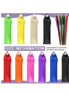 Y&D Plastic File Folders Envelope, 10 Pieces Expanding Wallet Organizer Documents Folder with Snap Closure and Pocket, A4 Size Waterproof Transparent Pouch for School  - Image 4