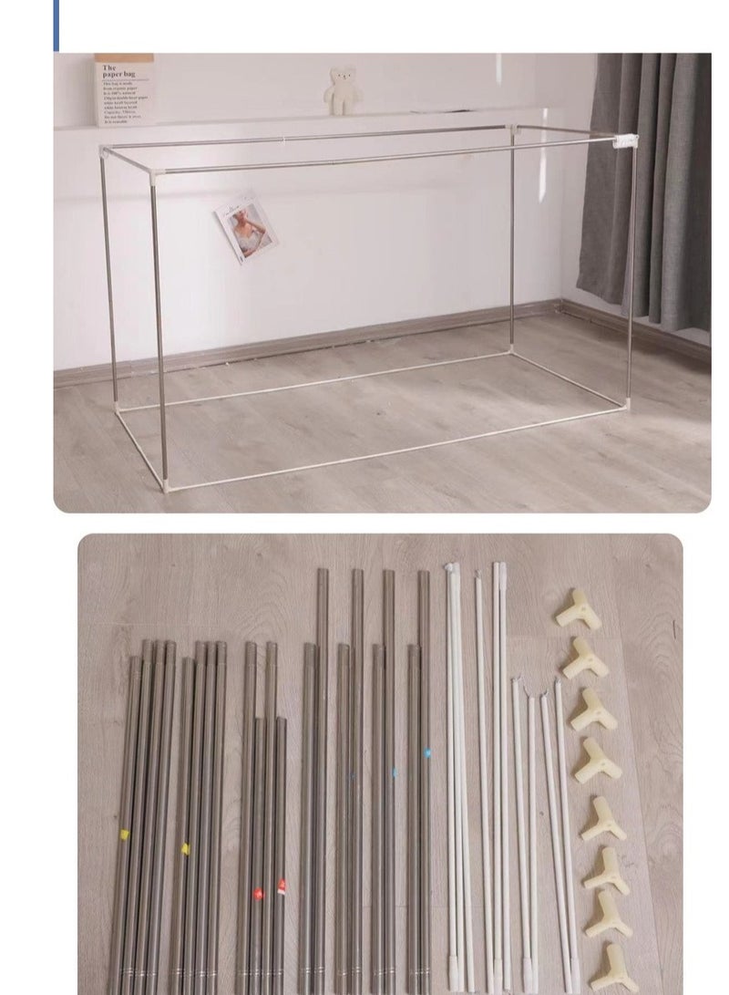 Y&D Blackout Upper Berth Bunk Bed Curtains Dormitory Room Lightproof Decorative Roommate Privacy Cover Canopy Photo Background Decor Backdrop Blackout Curtain 6 Panels with a Top - Image 5