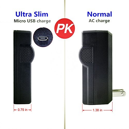 Kastar شاحن USB رفيع من كاستار لبطاريات سوني NP-BK1 وكاميرات سايبر شوت DSC-W180 إلى W980، وويببي MHS-CM1 وPM1 إلى PM5، وبلوجي MHS-CM5 - Image 3