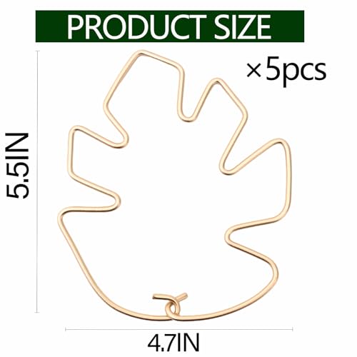 GOOOXIM 5.5 * 4.7IN Monstera Stem Support Stake with Clips - 5Pcs Durable Climbing Plant Support for Monstera, Fishbone Cactus, Easy Installation, for Plant Lovers - Image 2
