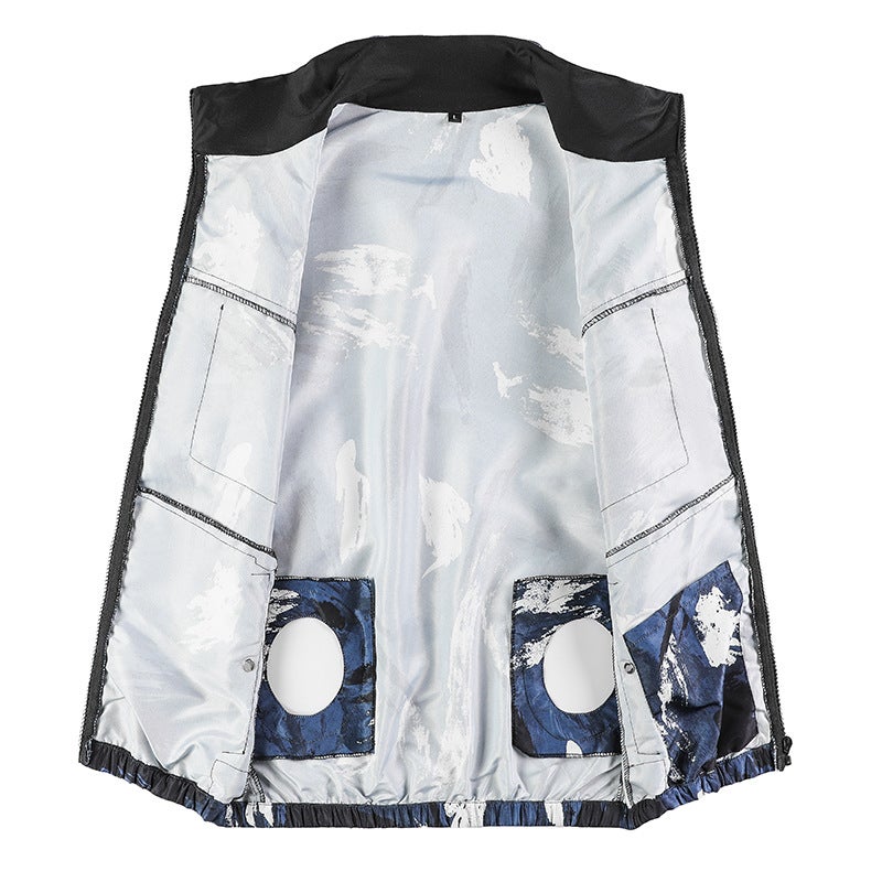 Fan Clothing Air Conditioning Horse Clip Half Sleeve Tooling Sunscreen Cooling Workshop Site Labor Protection Overalls - Image 5