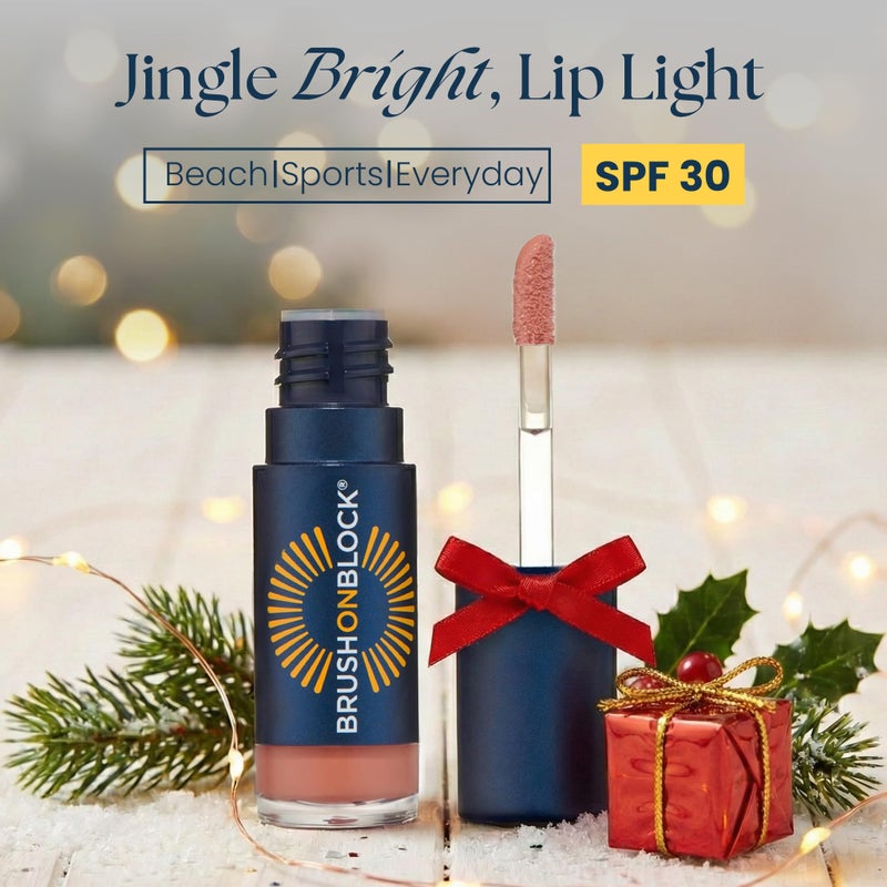 Brush On Block Sun Shine Protective Lip Oil SPF 30, Mineral Protection from UVA/UVB & Blue Light, Hydrating, Cruelty-Free, Gluten-Free, & Vegan, Coral - Image 2
