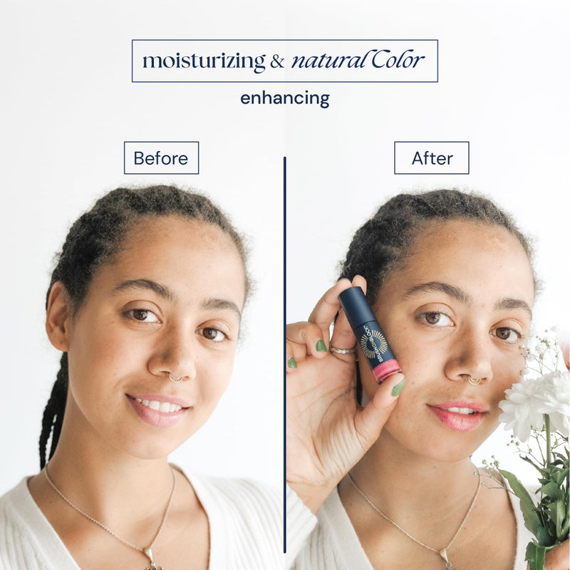 Brush On Block Sun Shine Protective Lip Oil SPF 30, Mineral Protection from UVA/UVB & Blue Light, Hydrating, Cruelty-Free, Gluten-Free, & Vegan, Coral - Image 3