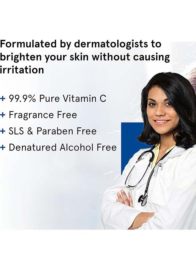 Be Bodywise - 20% Vitamin C Serum For Bright And Glowing Skin | Stable And Effective Skin Rejuvenation Serum With Pure Ethyl Ascorbic Acid And Witch Hazel - Image 1