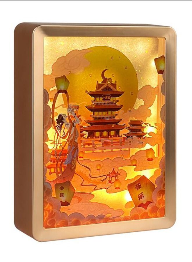 NIBEMINENT Festive Creative Home Photo Frame Bedside Ambient 3D DIY Paper Sculpture Gift Lamp  - Image 1