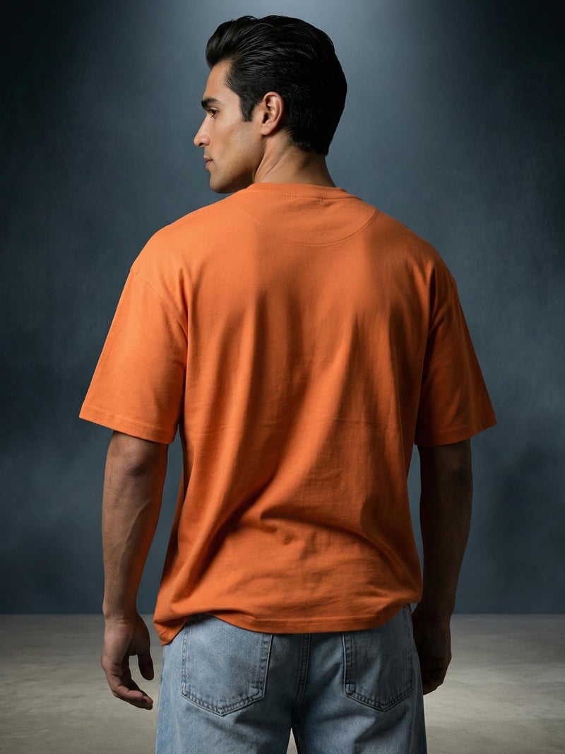 Veirdo® Pure Cotton Half Sleeve Round Neck Oversized Fit Graphic Print Muskmelon T-Shirt Men/Boys (OS_V_RHYTMIC_AC_XXL) (Available in from S to 2XL) - Image 3