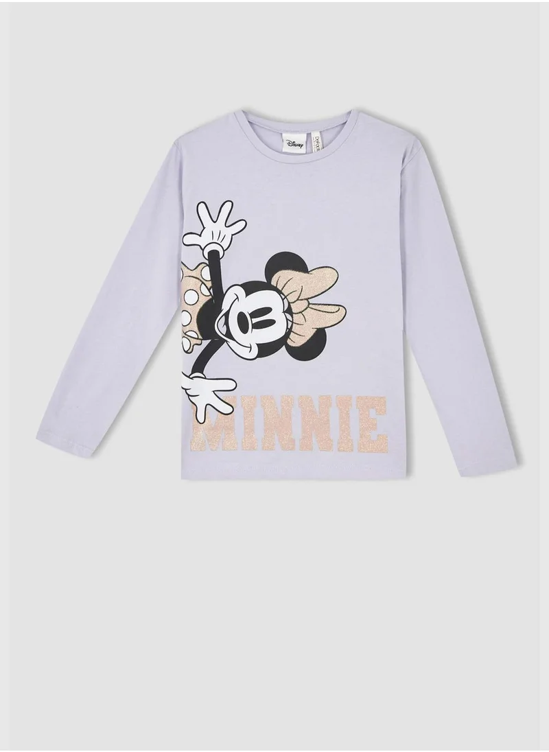 DeFacto Long Sleeve Minnie Mouse Print T-Shirt