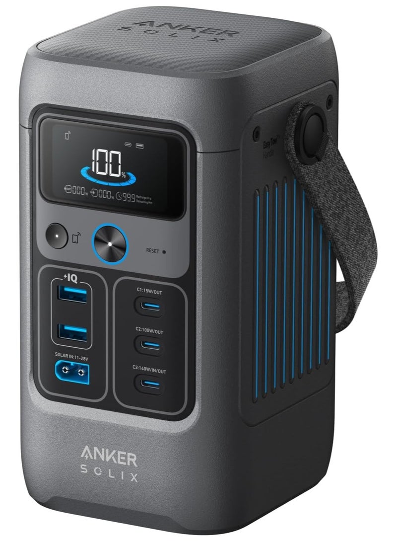 محطة طاقة SOLIX C200 DC (60,000 مللي أمبير/ساعة)، محطة طاقة محمولة 192 واط/ساعة، بطارية LiFePO4، مولد طاقة شمسية 200 واط، للتخييم في الهواء الطلق والسفر وحالات الطوارئ (لوحة شمسية اختيارية) - Image 1