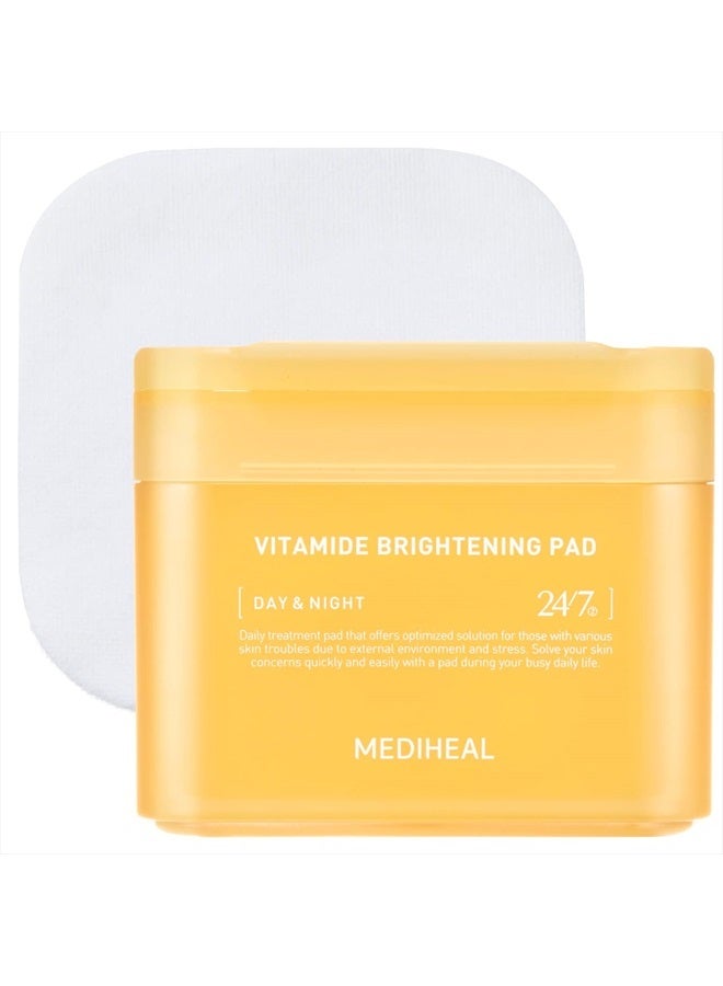 MEDIHEAL وسادة تفتيح فيتاميد - وسادات نباتية مضادة للحساسية للوجه مع النياسيناميد ونبق البحر - وسادات معززة للإشراق للحصول على بشرة صافية ومشرقة 100 وسادة - Image 2