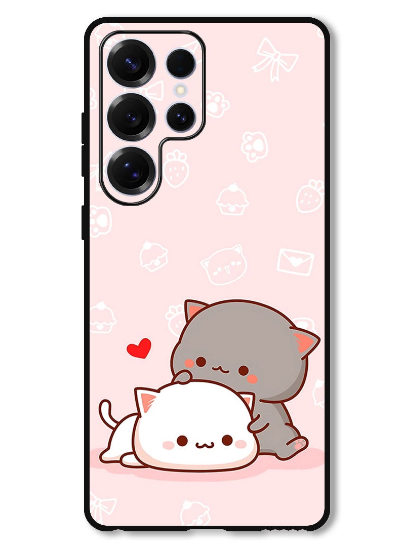 Theodor Protective Case Anti Scratch Shock Proof Bumper Cover For Samsung Galaxy S25 Ultra Cat Lovers - Image 1