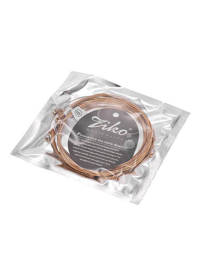ZIKO - DP-010 Extra Light Acoustic Guitar Strings Hexagon Alloy Wire Phosphor Bronze Wound Corrosion Resistant 6 Strings Set - Image 1