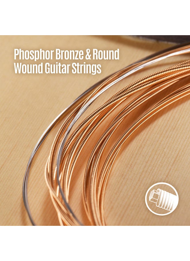 ZIKO - DP-010 Extra Light Acoustic Guitar Strings Hexagon Alloy Wire Phosphor Bronze Wound Corrosion Resistant 6 Strings Set - Image 1