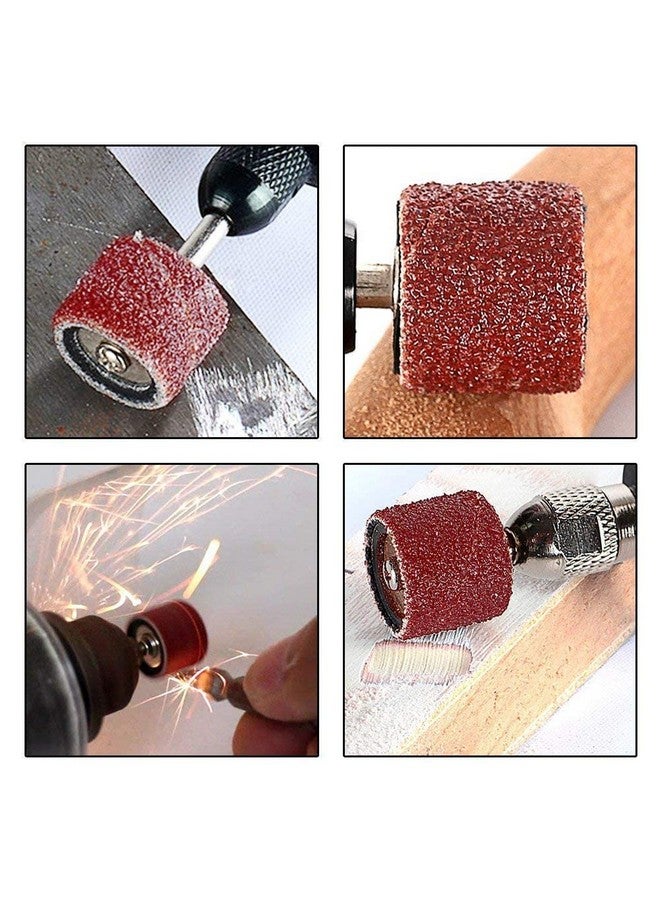 ing 51pcs sanddrum Set for Dremel & All Other Rotary Tools with 51 Replaceable sandbands & 6 Rubber Drum Mandrels for Wood Work, Metal Work, Jewellery makmodel Making, Brown - Image 3