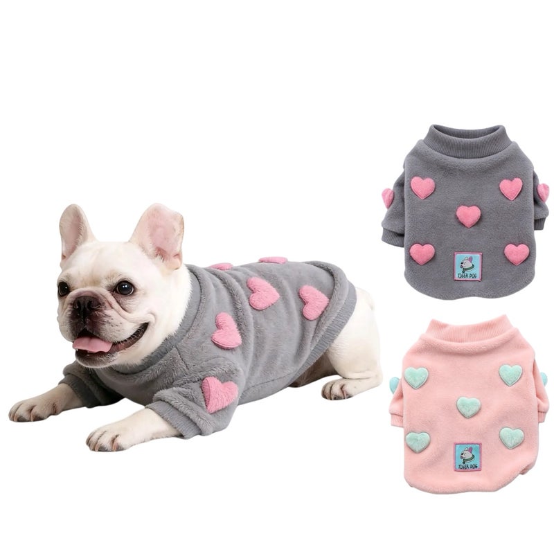 2025 fleece new dog clothes casual warm hoodie cute corgi pug French Bulldog small and medium clothes - Image 1