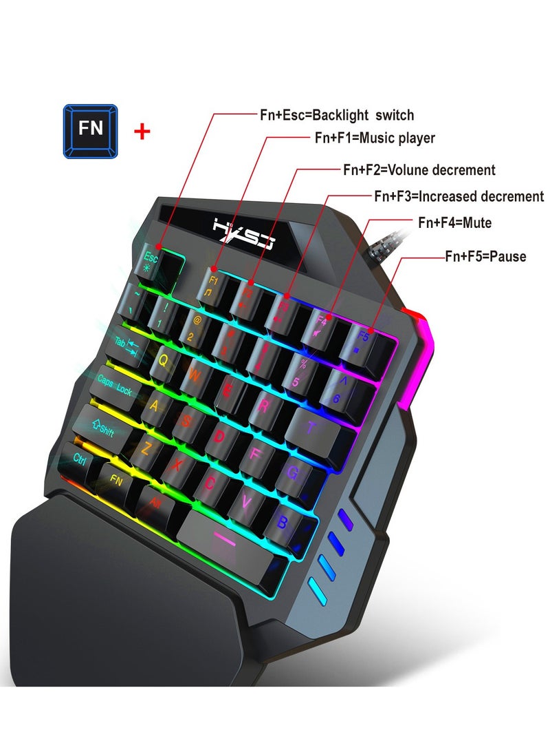 One-Handed Gaming Keyboard And Mouse Set  - Image 3