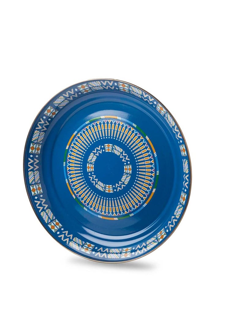 AL RIMAYA Alrimaya Enamel Plate 40cm Blue - Image 1