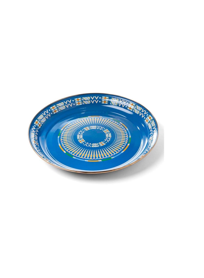 AL RIMAYA Alrimaya Enamel Plate 40cm Blue - Image 2