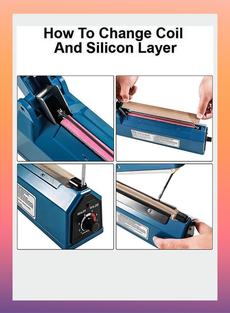 Toshionics آلة تغليف الطعام الكهربائية المحمولة بتفريغ الهواء مقاس 300 مم: آلة تغليف بالحرارة للحزم البلاستيكية والأكياس والأكياس البلاستيكية في مطبخ المنزل - Image 5