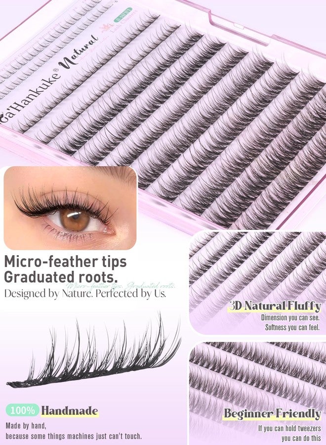 Boahankuke Natural Spider Lash Clusters Kit with Bottom Lashes Wispy Lash Extension Kit 8-14MM Short Eyelash Extension Kit Lightweight Eyelash Clusters Kit for Everyday Wear Fluffy Individual Lashes for Beginner - Image 5