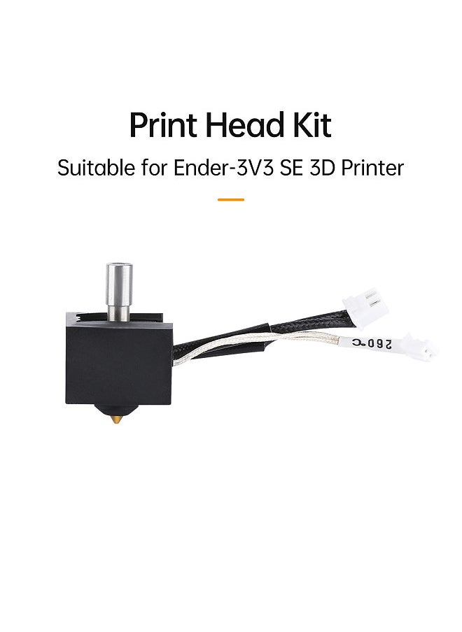 Generic Creality Print Head Kit for Ender-3V3 SE 3D Printer 0.4mm Brass Nozzle Aluminum Alloy Heat Block Smooth Feeding  No   Clogging 3D Printing Machine Accessory  - Image 4